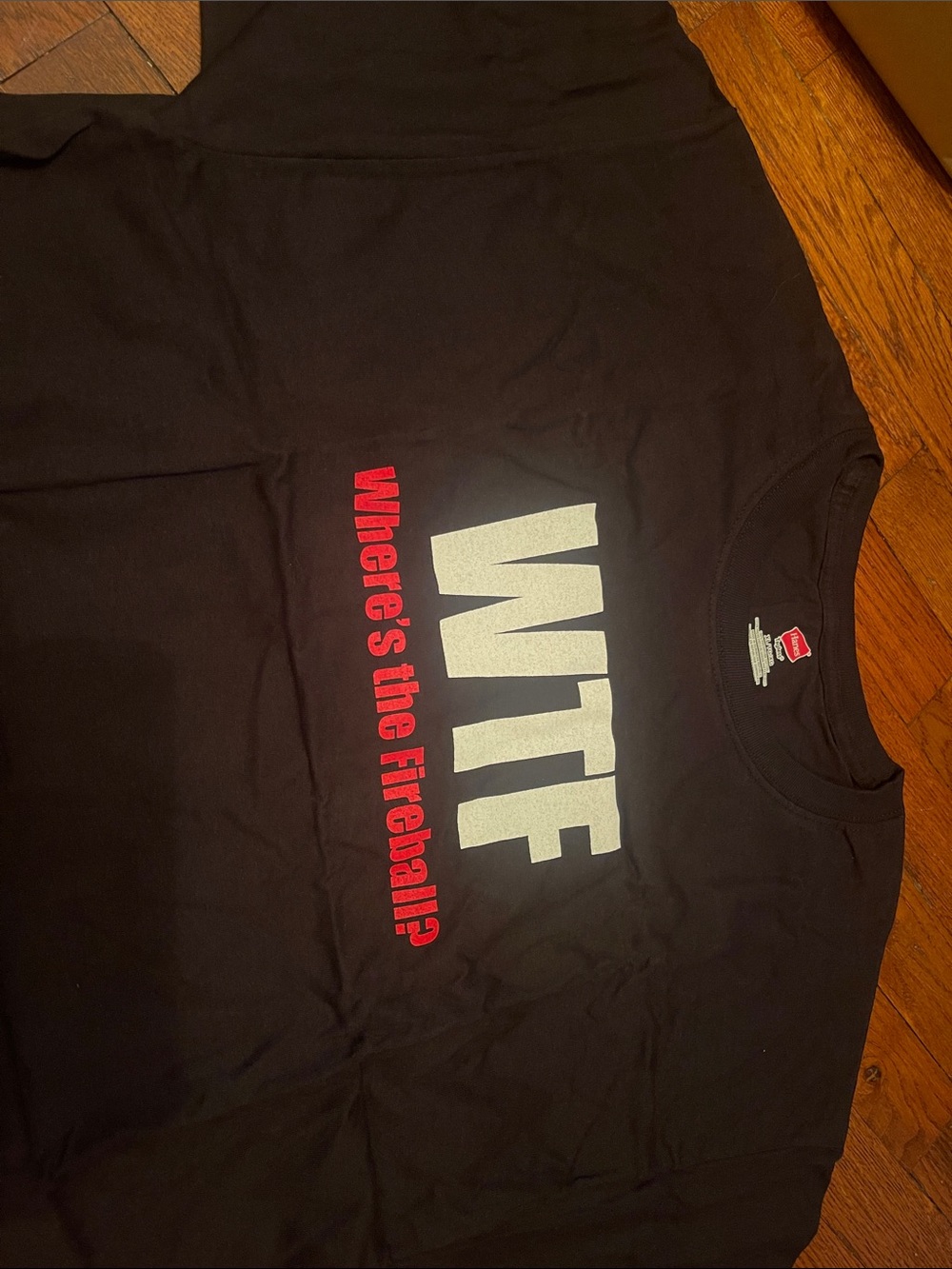 Black Graphic Tee — WTF Where's the Fireball?
